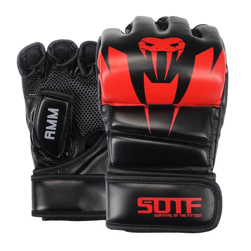 Mitaines MMA noir et rouge